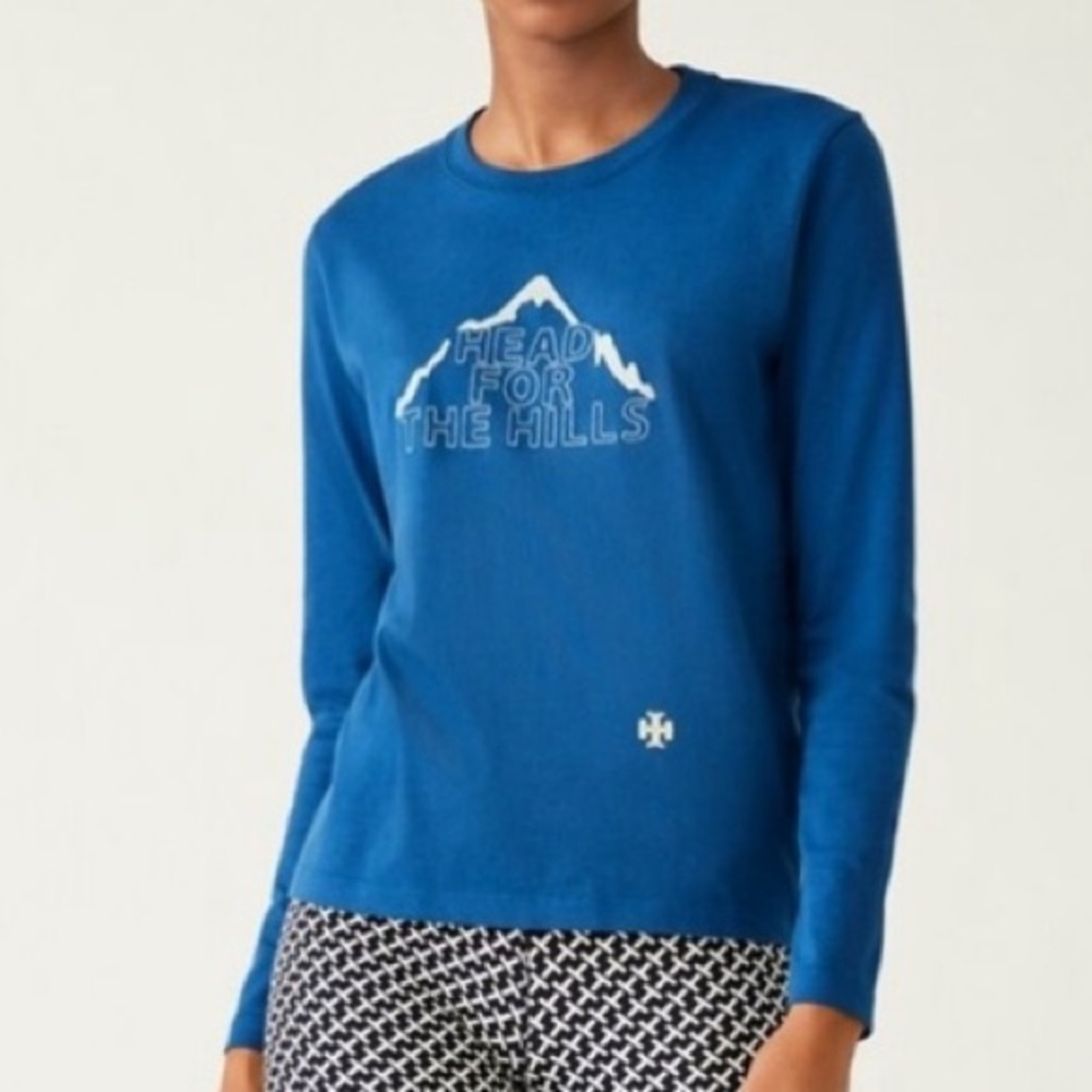 Tory Sport Head for the Hills Graphic Long-Sleeve T-Shirt
